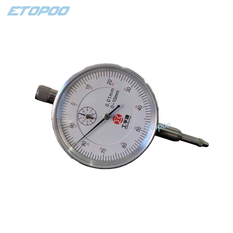 Dial Indicator Gauge 0-10mm Meter Precise 0.01MM Resolution Concentricity Test