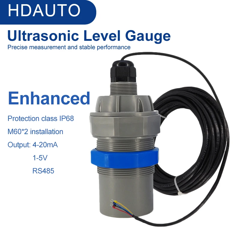 Imagem -04 - Distância 10 Medidor de Água Combustível Tanque de Óleo Líquido Profundidade Ultrassônica Medidor de Nível Sonda sem Exibição Ip68 Ip65 420 ma Rs485