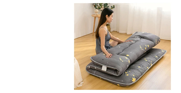 Foldable 7cm Tatami Floor Mat/Pad Soft Comfy Futon for Dorm/Home Nap Thicken Single Double For Sleeping Bed Mattress