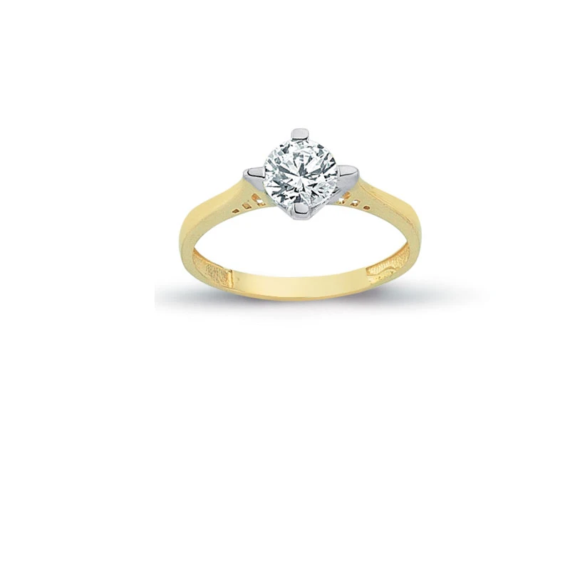 14K Solid Gold Solitaire Elegant Engagement Wedding Ring