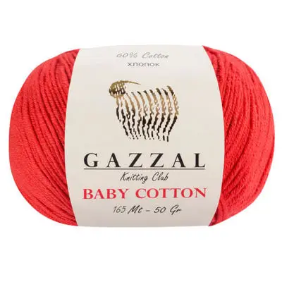 1 Ball Gazzal Baby Cotton Amigurumi Yarn 50 Gram 165 Mt. All Color Option Crochet Tool Kit Stitch Thread String Filament Cerato