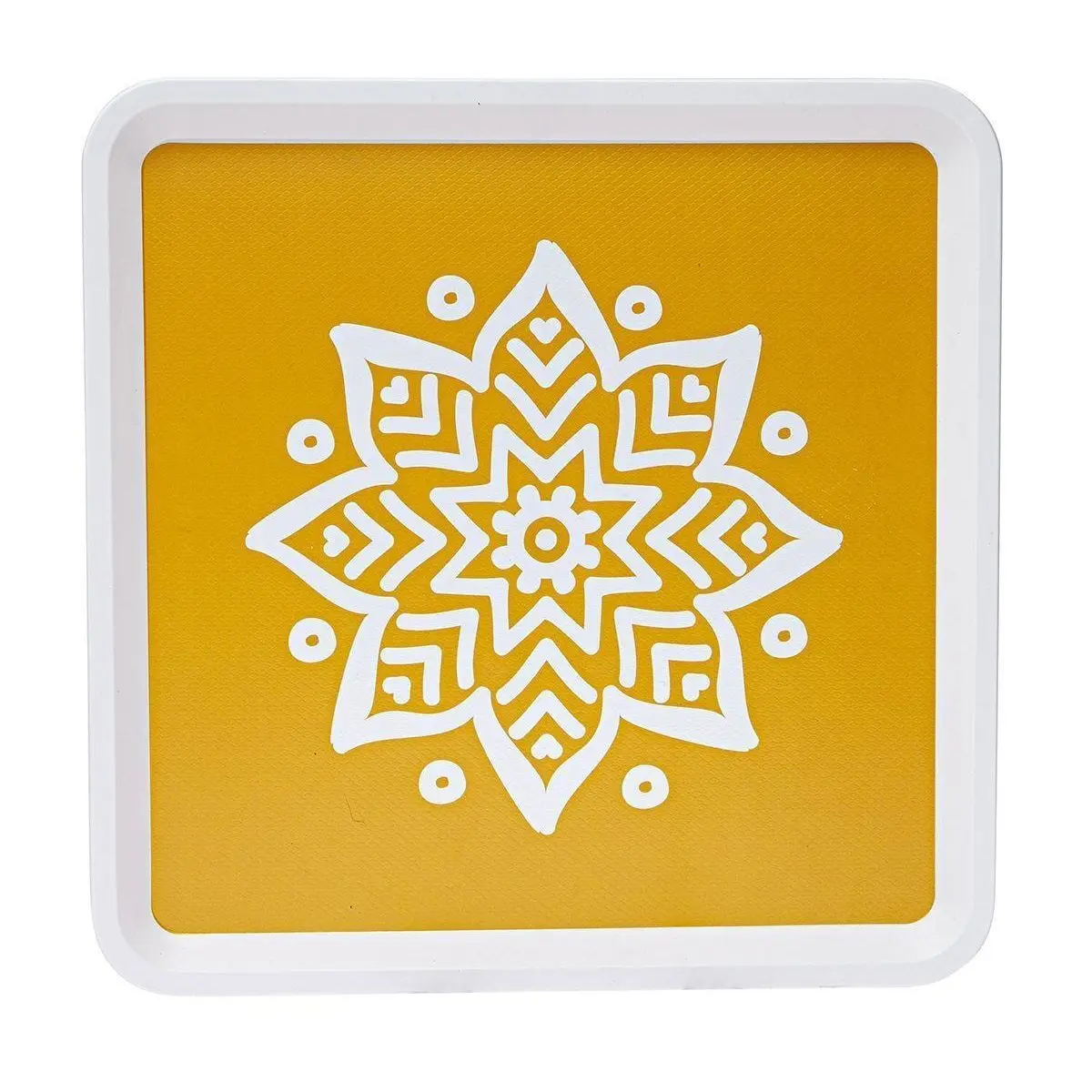 Yellow Alaçatı Square Tray Decorative Lux Service Eat at the Presentation of Organizer Multi-Purpose Tray 2022 Trend