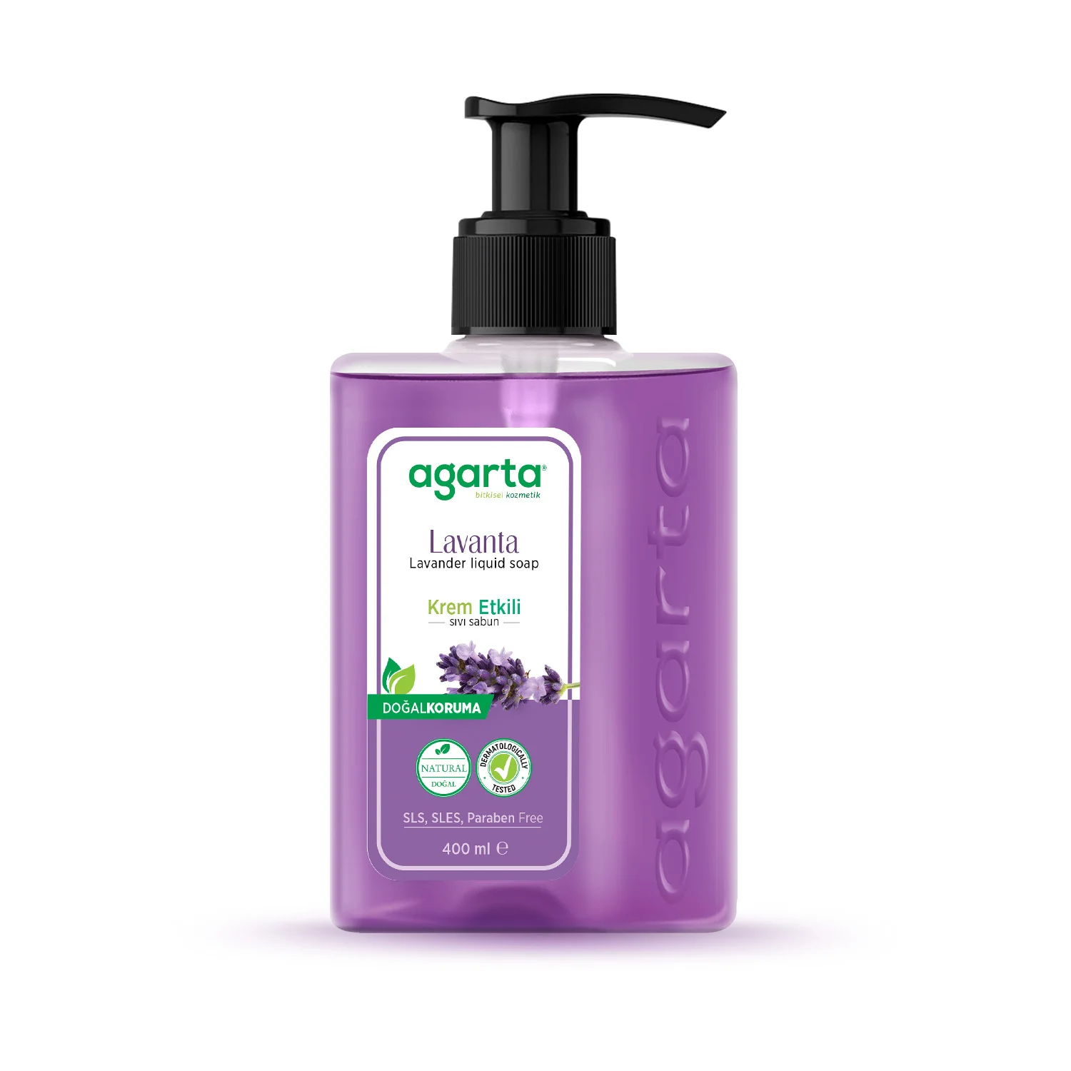 Agarta 400ml Liquid Hand Soap-Natural Cream effective Lemon or Lavender Liquid Soap, Paraben, SLS, SLES no