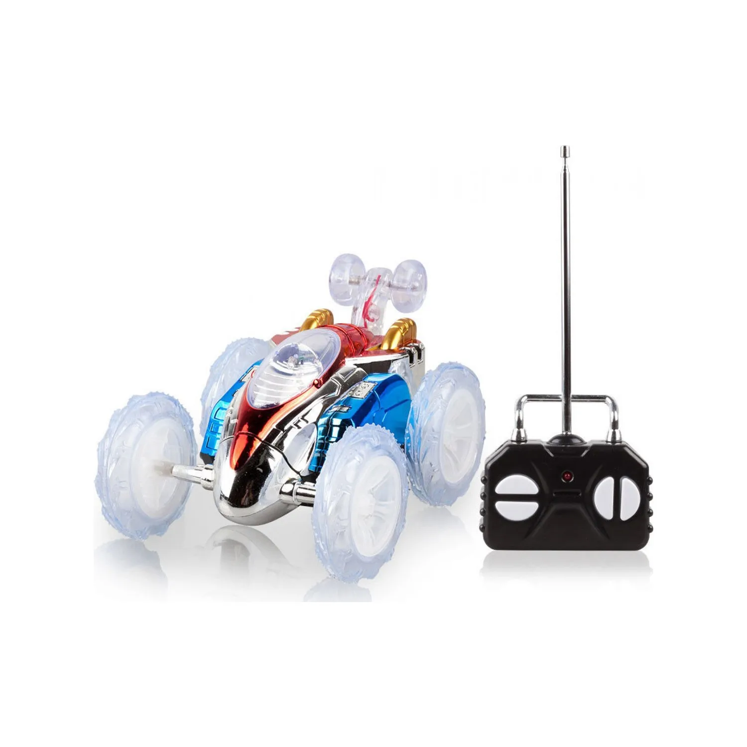 Illuminated Battery-Powered Tumbling Remote-Controlled Child Car SUITABLE FOR OVER 3 YEARS OLD.