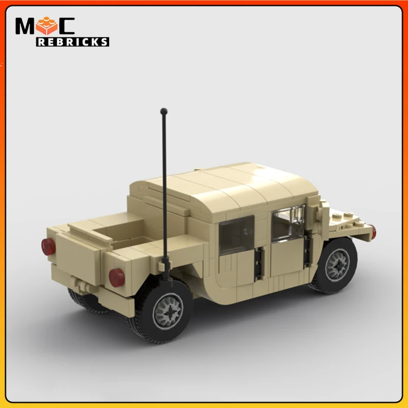 Modern Technical US City Police SWAT Vehicle Pickup Humvee WW2 Military Building Blocks Car Education Brick Toy Children Gift