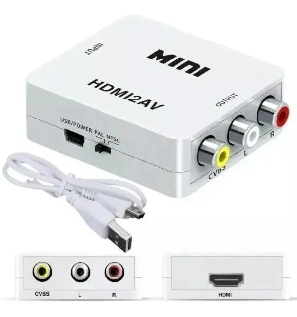 Kit Adaptador Hdmi P /av Rca + Cabo Av Rca Promoção