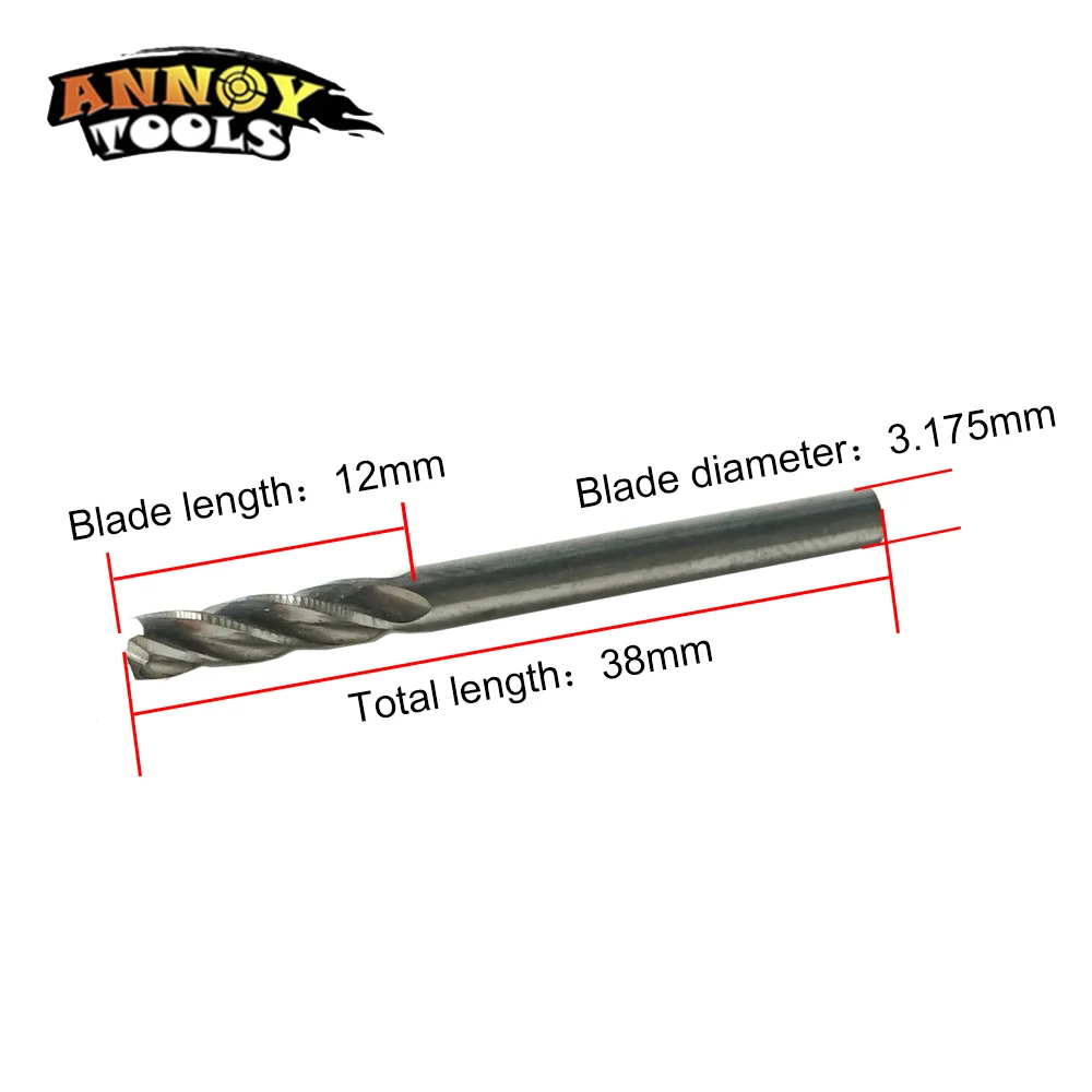 ANNOYTOOLS 10pcs drill bits PCB cutter CNC router for CNC engraving machine cutter woodworking