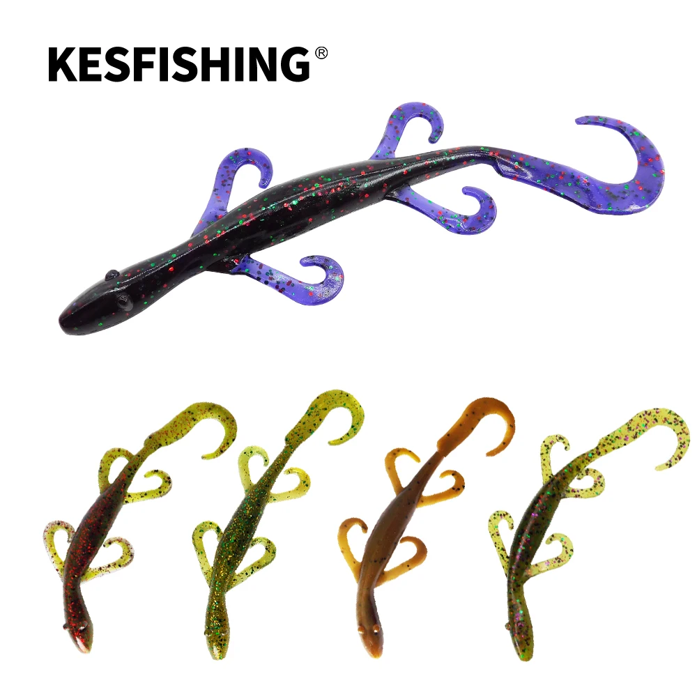 

KESFISHING Simulation Fishing Soft Lures Wild Lizard 5.5 in Wobbler Pesca Isca Artificial Silicone Baits