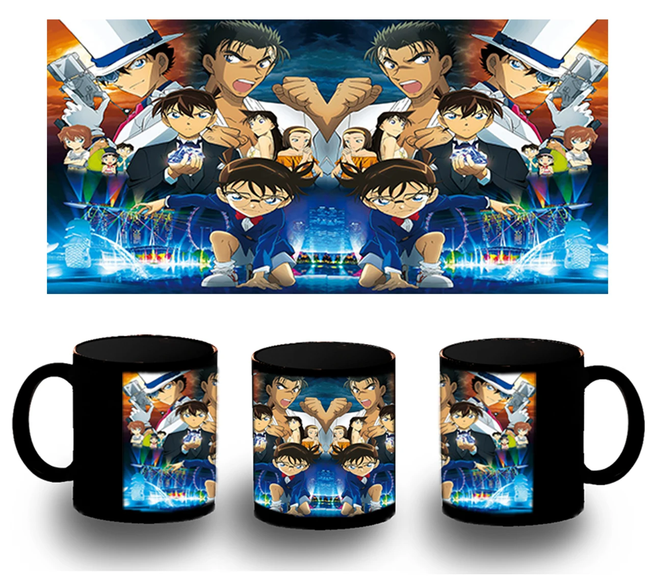 CUP FULLY black DETECTIVE CONAN MOVIE black mug