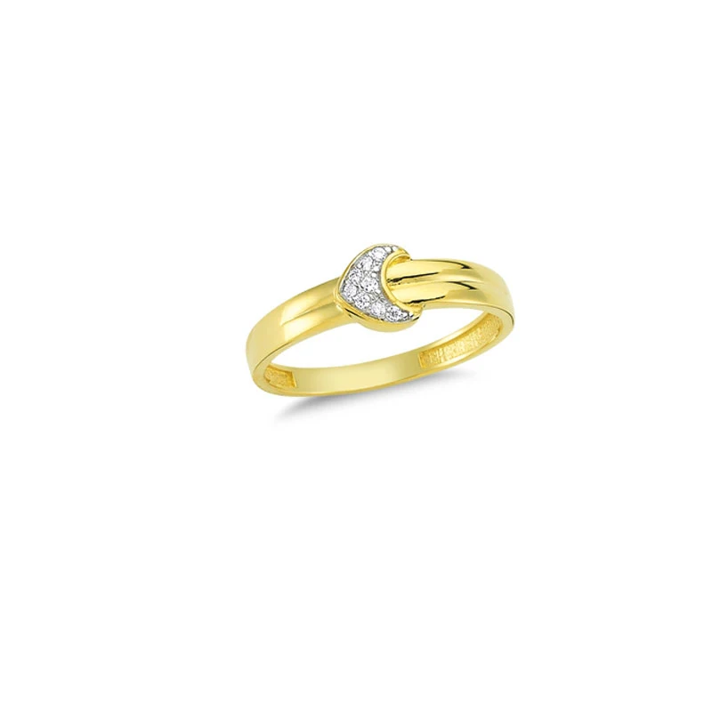 14K Solid Gold Art Design Fashion Ladies Ring