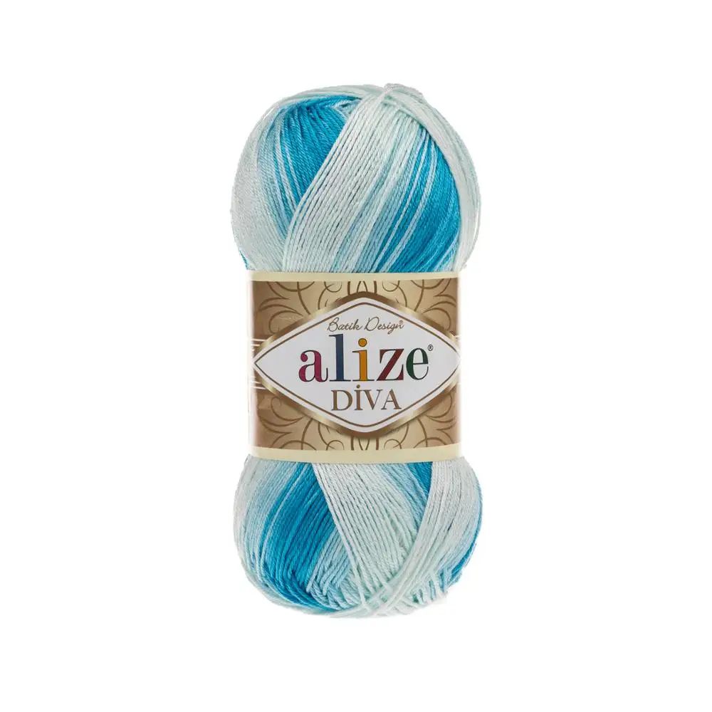 Thread 1 Pack ( 5 Balls ) Alize DIVA BATIK Hand Knitting Yarn ( %100 Microfiber Acrylic ) 100 Gram 350 Meter Crochet Tool Kit