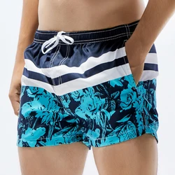 Impressão de moda flor verão secagem rápida sublimação casual respirável dos homens praia short men fitness gym shorts