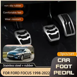 Car Pedals For Ford Focus 2 3 4 MK2 MK3 MK4 C170 C307 C346 C519 2004-2022 Accelerator Brake Stainless Steel Restfoot Pedal Cover