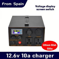 Portable Power Station 12V Backup Lithium Battery 220V/500W Pure Sine Wave AC Socket Rechargeable Battery Pack 60AH for Outdoor