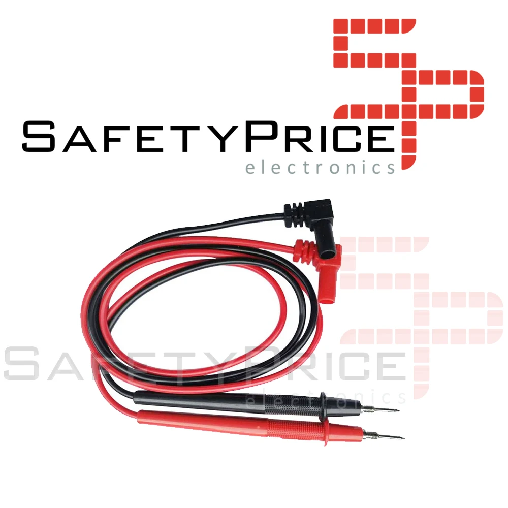 2 FILI SONDE PER AI POLIMERI di MULTIMETRO 1M A CLIP di CONNETTORE
