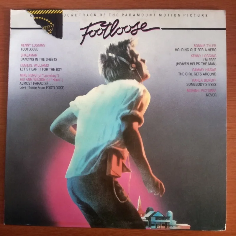 

Old 33 RPM 12 inch 30cm Vinyl Records LP Disc Movie Soundtrack Various Footloose Stereo Music Songs Used