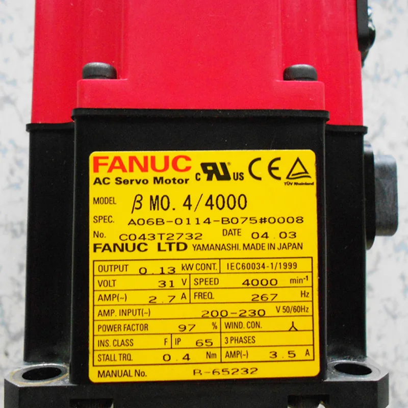 Imagem -05 - Servo Motor Fanuc ac A06b0114-b075 de Trabalhar a Máquina Cnc Beta M0. 4000