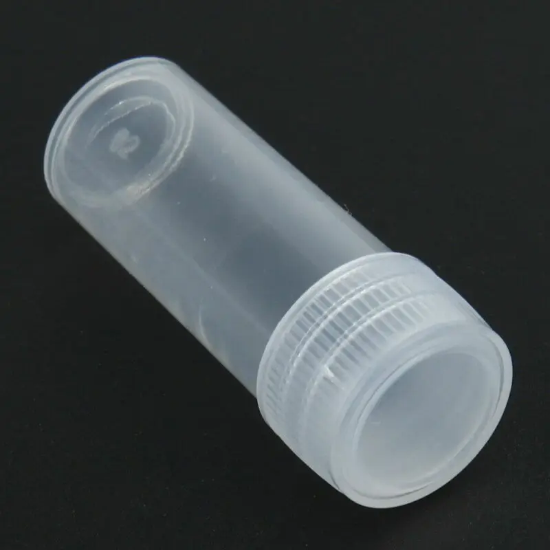 5/20/50pcs 5ml Plastic Sample Bottle Test Tube Mini Bottles Vials Storage Containers Translucent 14x40mm