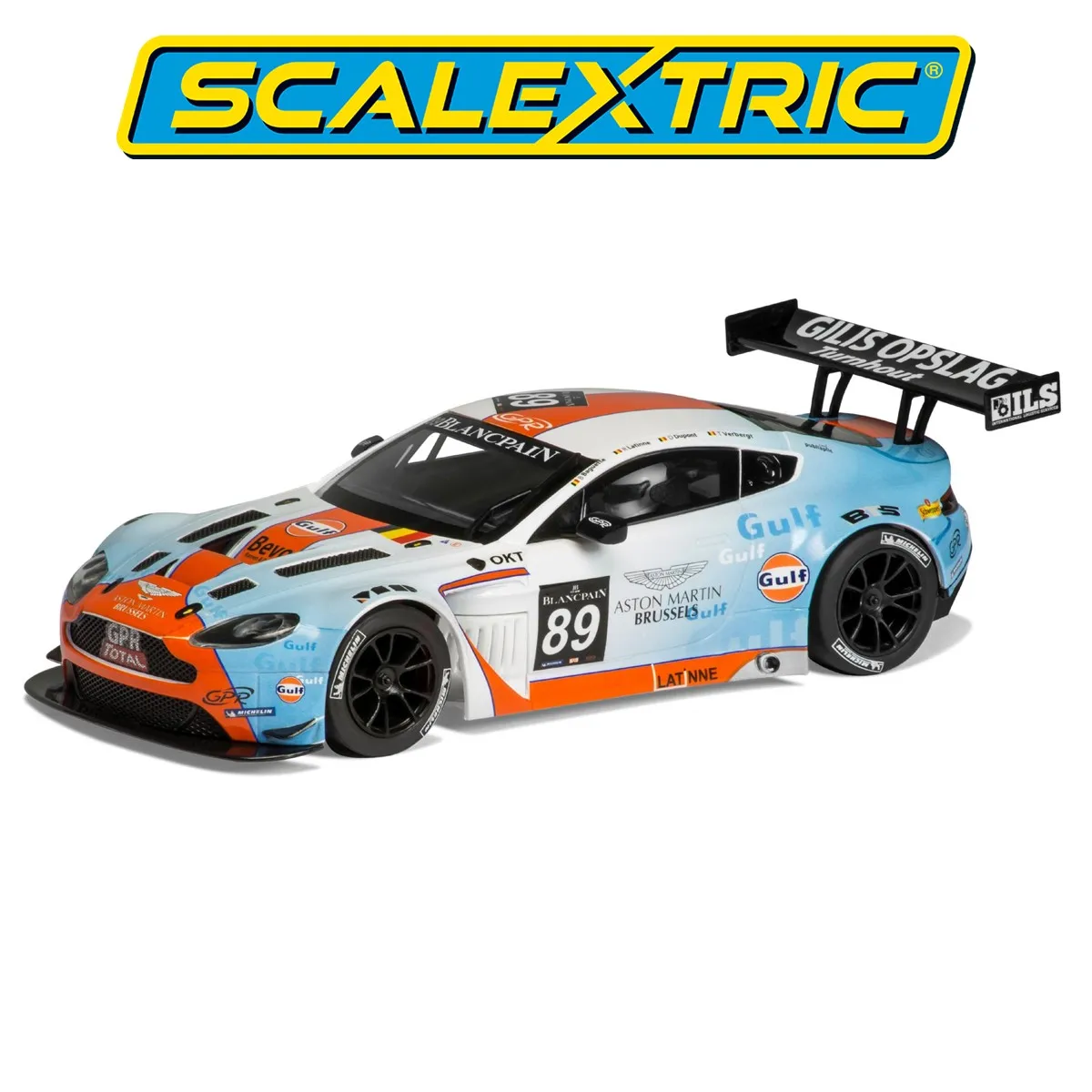 Scalextric Slot Car 1:32 C3622 Aston Martin Vantage GT3 Gulf No.89 / C3623 Aston Martin Vantage GT3 Beechdean No.1