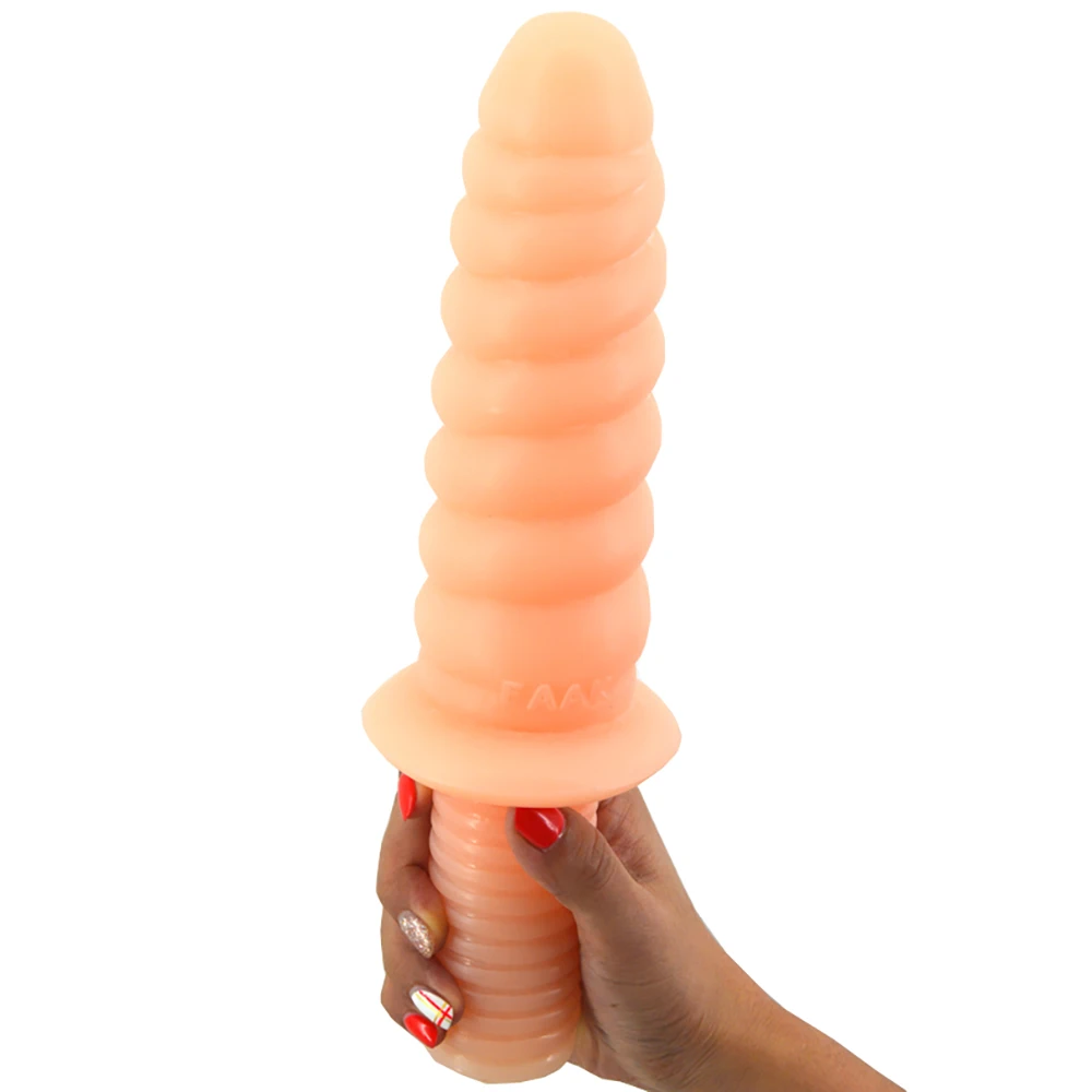 Pénis Éldouble pénétration pour femme, glace à vis en spirale, gode dague, mastjaune, jouets sexuels pour adultes, chatte et anal, 29x5.5cm