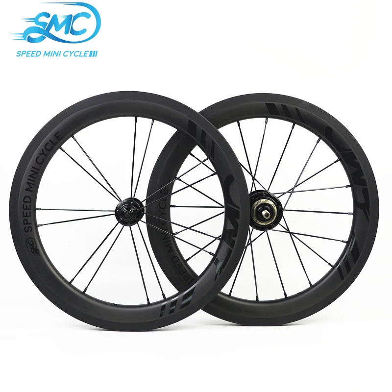 SMCSPEEDMINICYCLE 16 Inch 349 38MM Carbon Wheels for Brom Bike Folding Bike 2/3/4 Speed