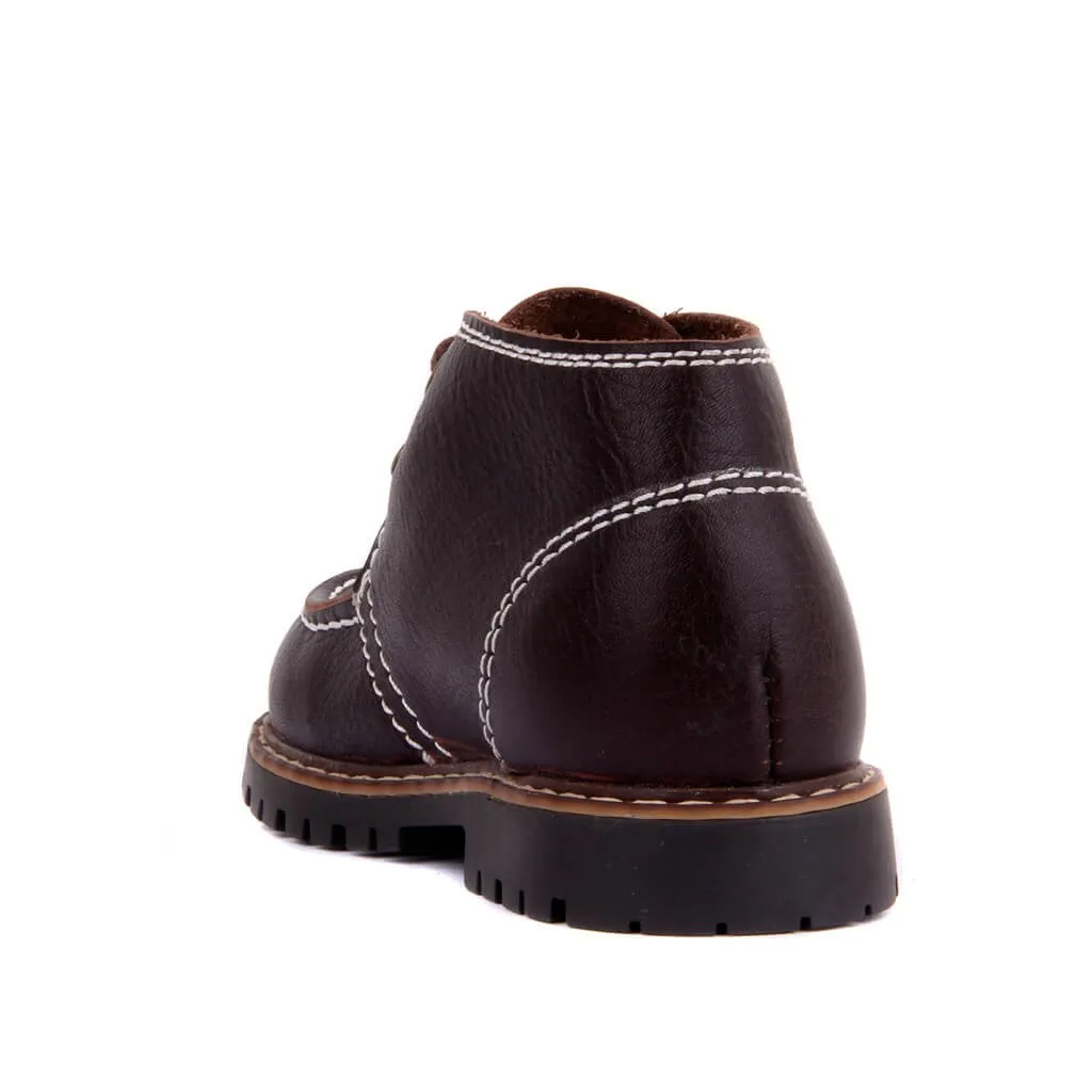 Sail Lakers-Sepatu Bayi Renda Kulit Coklat