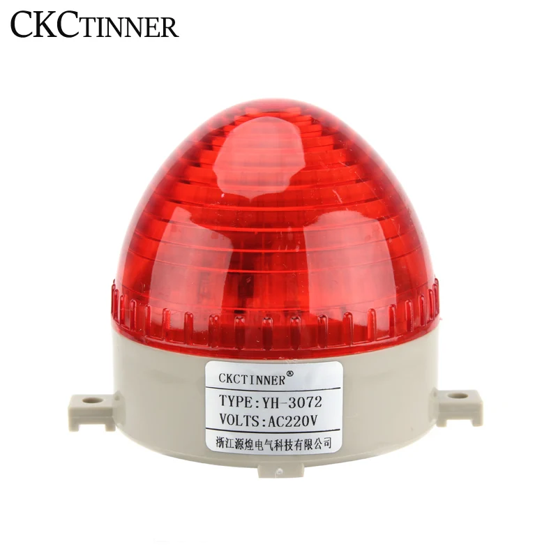 Stroboscope Signal lumière iode 12V 24V 220V LED-3072J Clignotant Rond Lumière Voyant LED Lampe Sécurité iode Signal Alarme