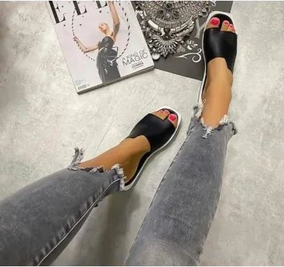 Chinelo feminino salto preto, calçado feminino casual praia primavera verão 2021