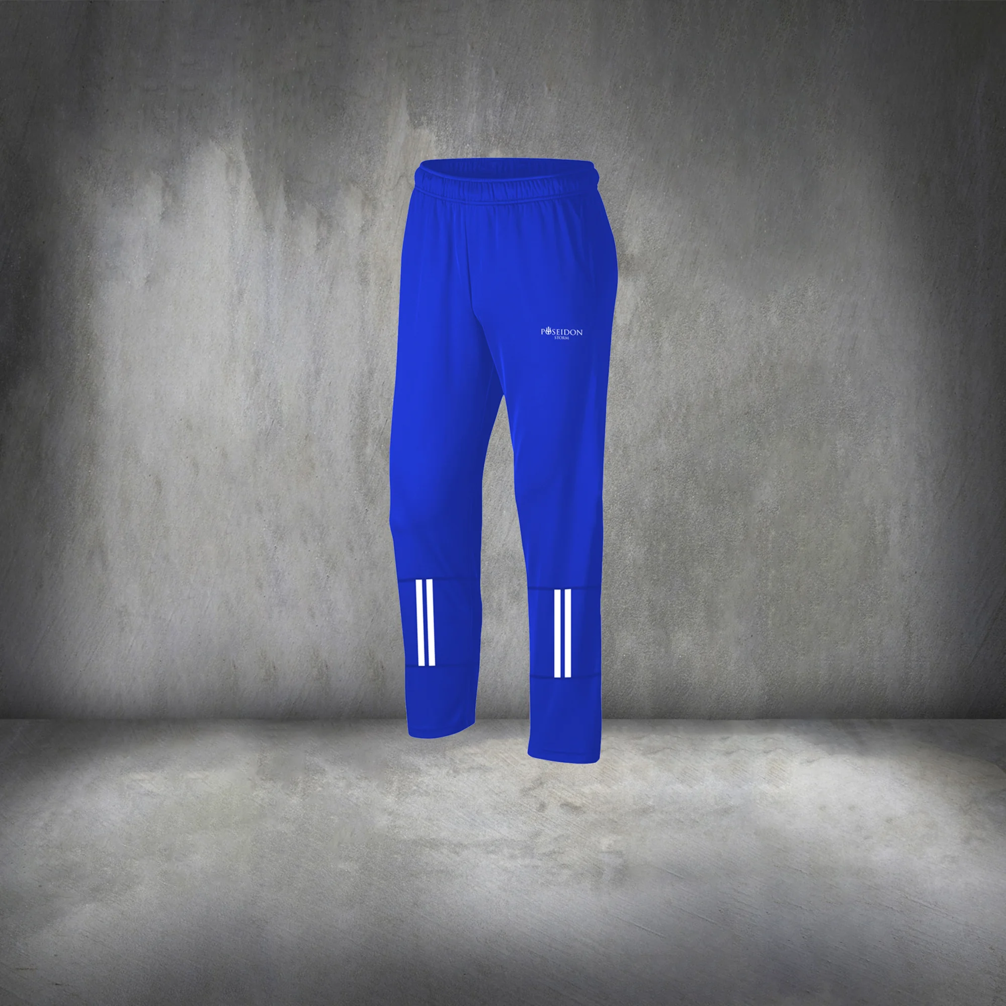 Men's Blue Interlock Fabric Plain Zippered Custom Tracksuit Clothing Set S-3XL