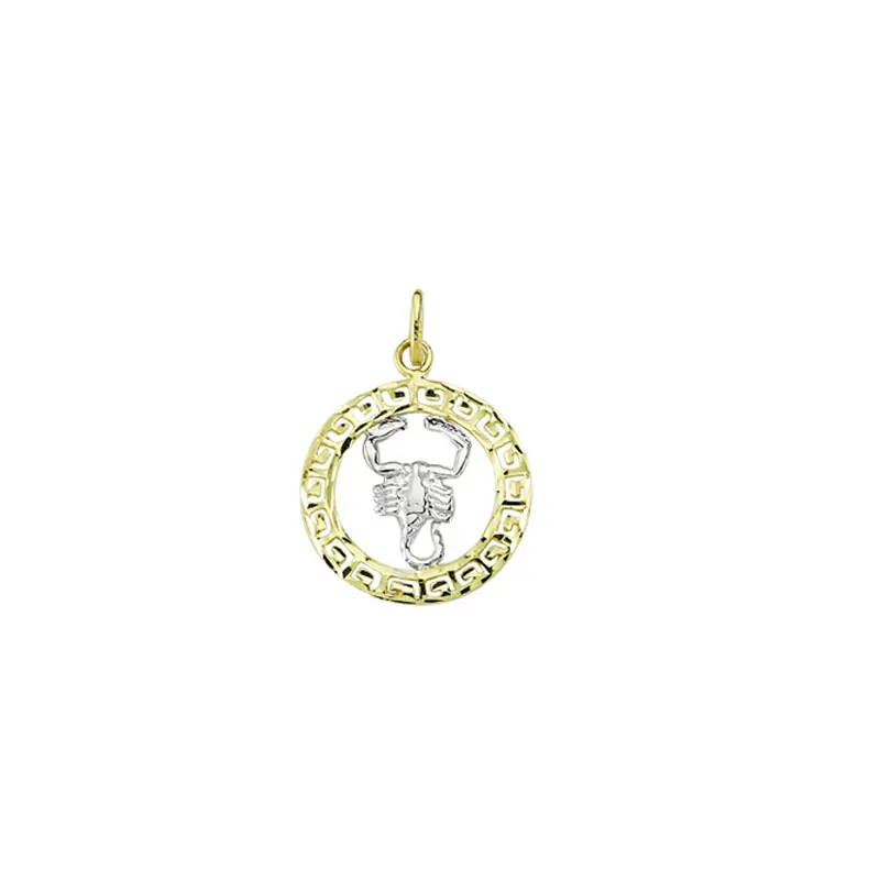 14K Solid Gold Zodiac Cancer Horoscope Star Sign Necklace