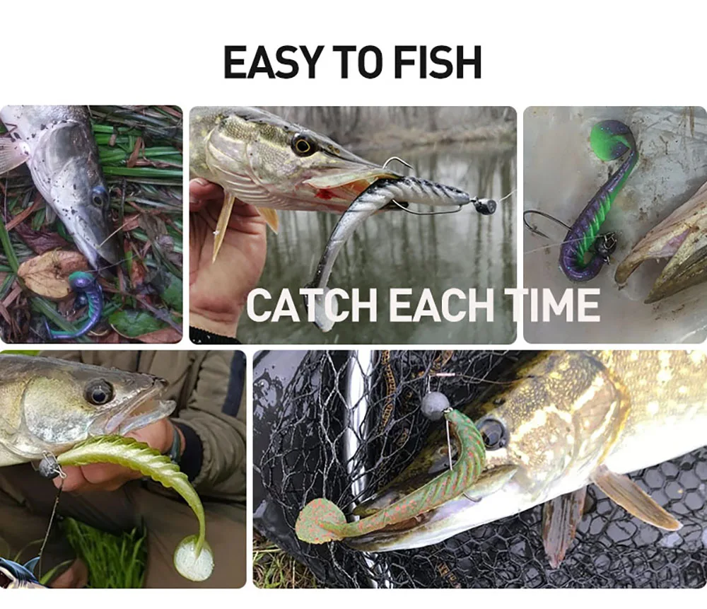 ESFISHING Angelköder Ripple Shad 100mm 125mm 70mm Weicher SwimBait Meeresangeln Plastikköder Hecht Barsch Pesca – Detail 5