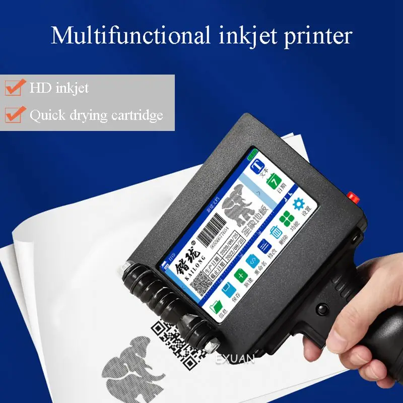 

KL740 Smart Handheld Inkjet Printer Production Date Small Automatic Laser Label Coding Machine Support Multiple Languages