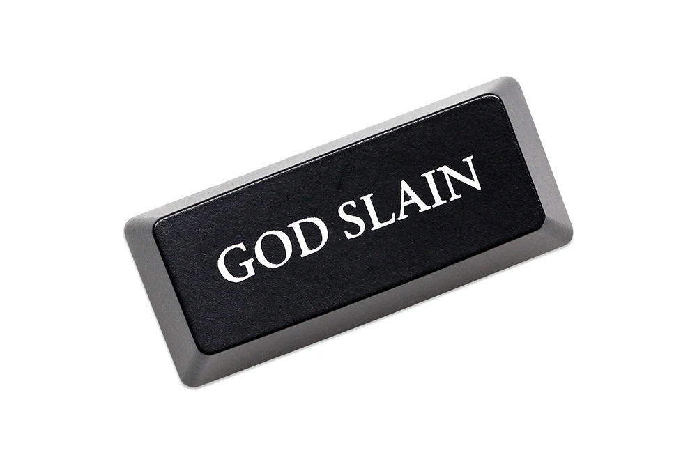 Novelty Shine Through Keycaps Symbols ABS Laser Etched back lit black red ESC Enter Backspace God Slain  Legend Felled view 4