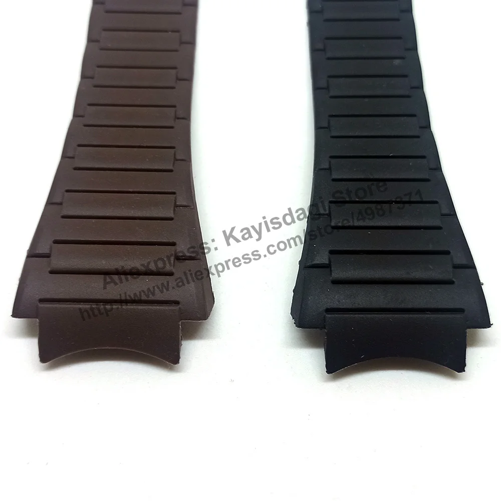 23mm Black , Brown , Blue , Gray , White Rubber Watch Band Strap Compatible for Porsche Design P\'6620 Dashboard P6620 6620