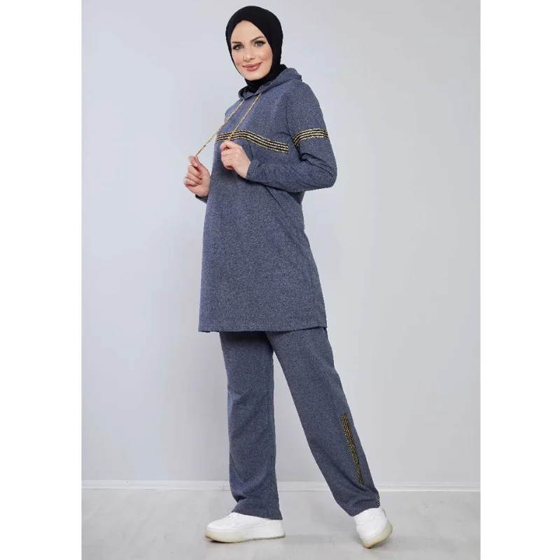 Muslim Double Tracksuit Robe Women\'s Plus Size Dress turkish clothes for women European Clothing Dubai Turkey Muslim Sets Clothe