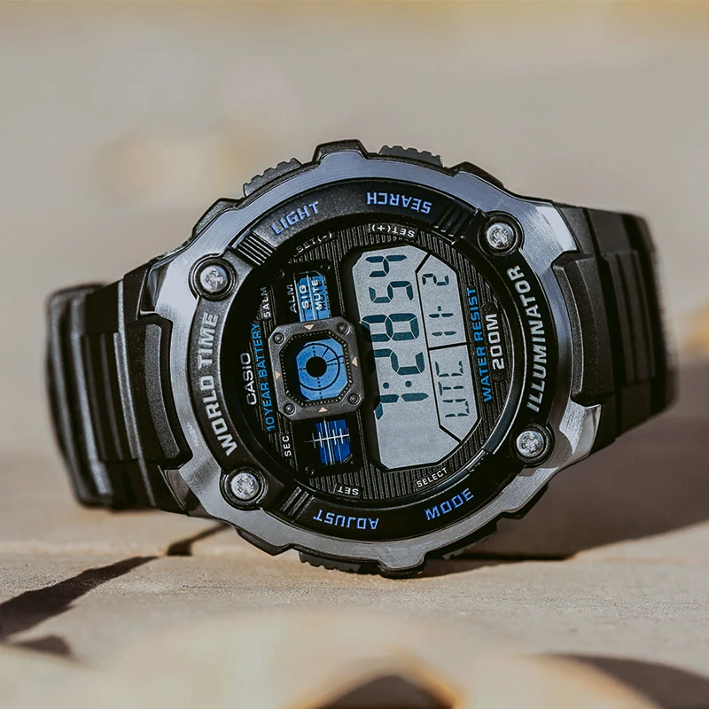Casio 2021 watch men 10 year battery men watch military luxury LED digital Quartz Sport 200m Water Proof Digital Watch AE-2000W