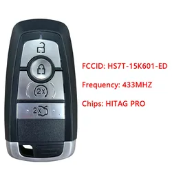 CN018093 For Ford Key Remote Control with 433.92 MHz FSK HITAG PRO Part No HS7T-15K601-ED/ DS7T-15K601-EF 4 Button