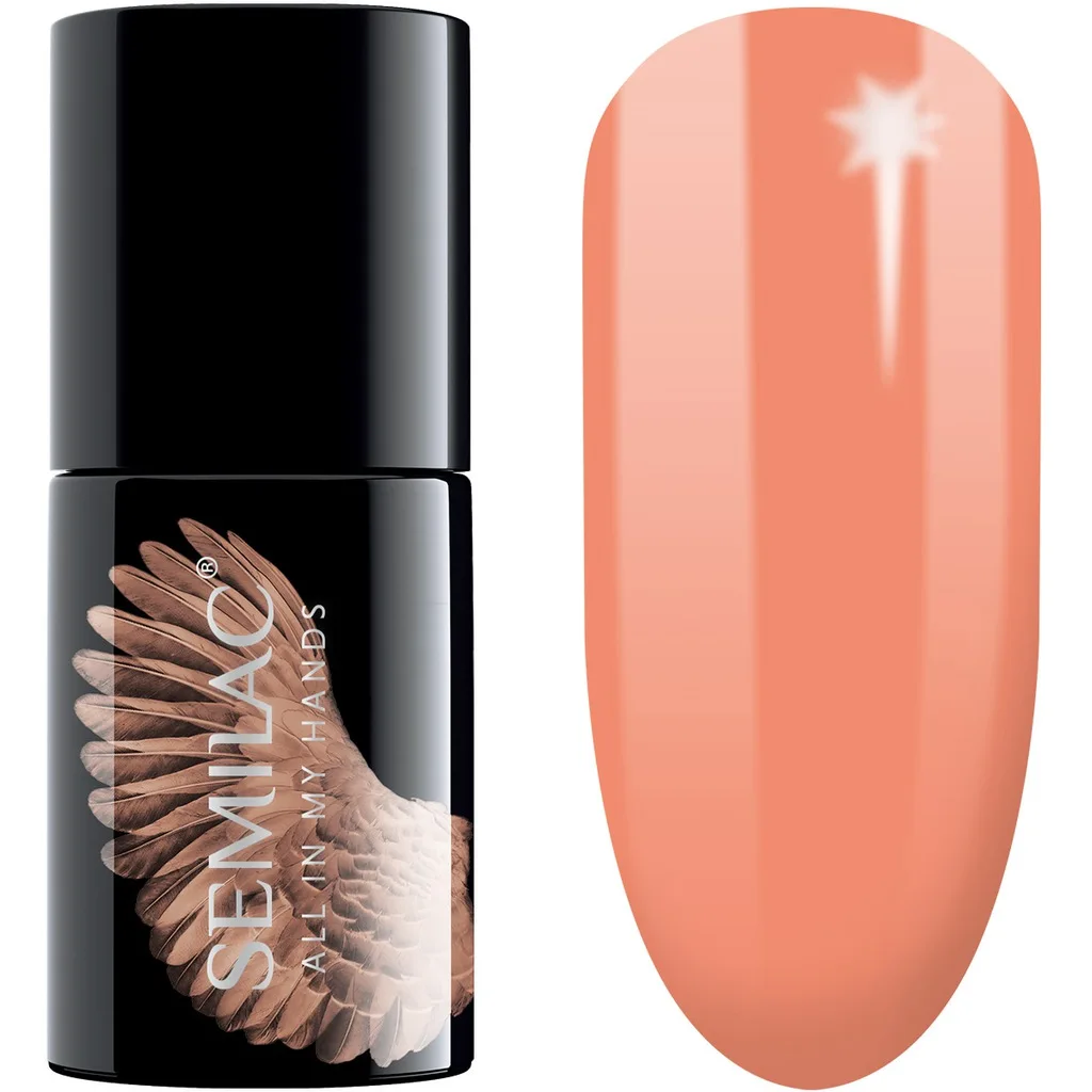 Semilac Let The Story Begin 235 semi-permanent coverage, UV hybrid nail polish texture Gel