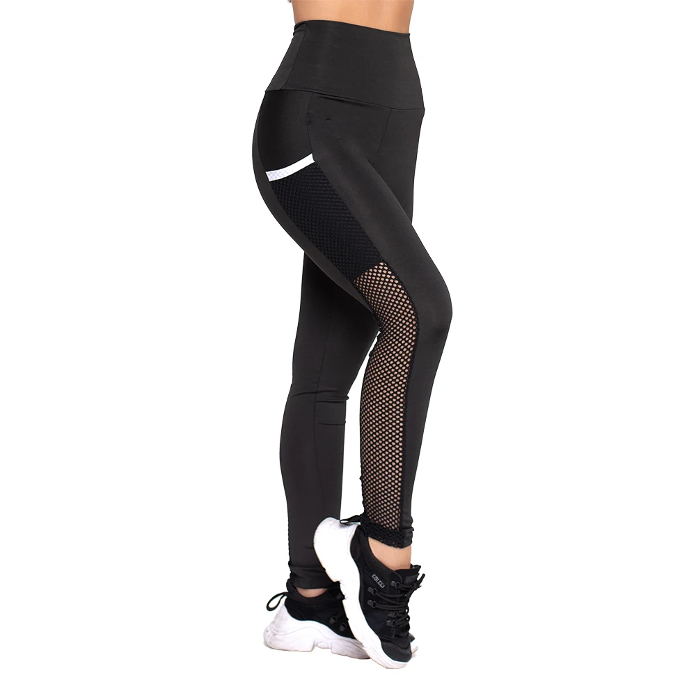 Sports Women's High Waist Suplex Workout Fitness Fitness Legging Pants With Side Pocket