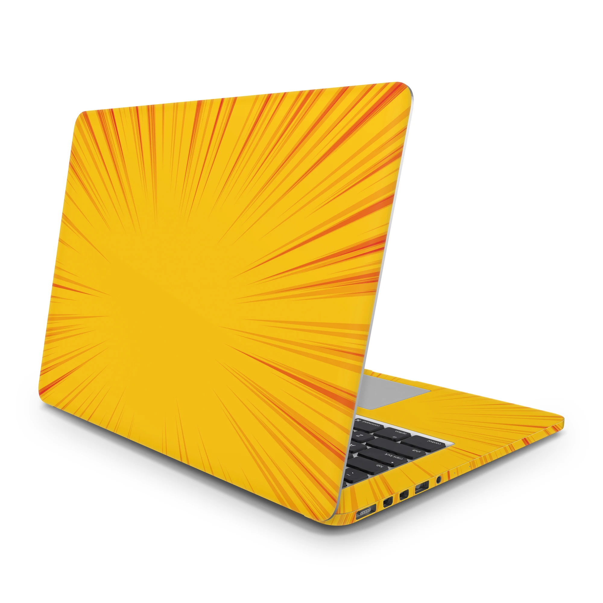 Sticker Master Yellow Zoom Lines Laptop Vinyl Sticker Skin Cover For 10 12 13 14 15.4 15.6 16 17 19 