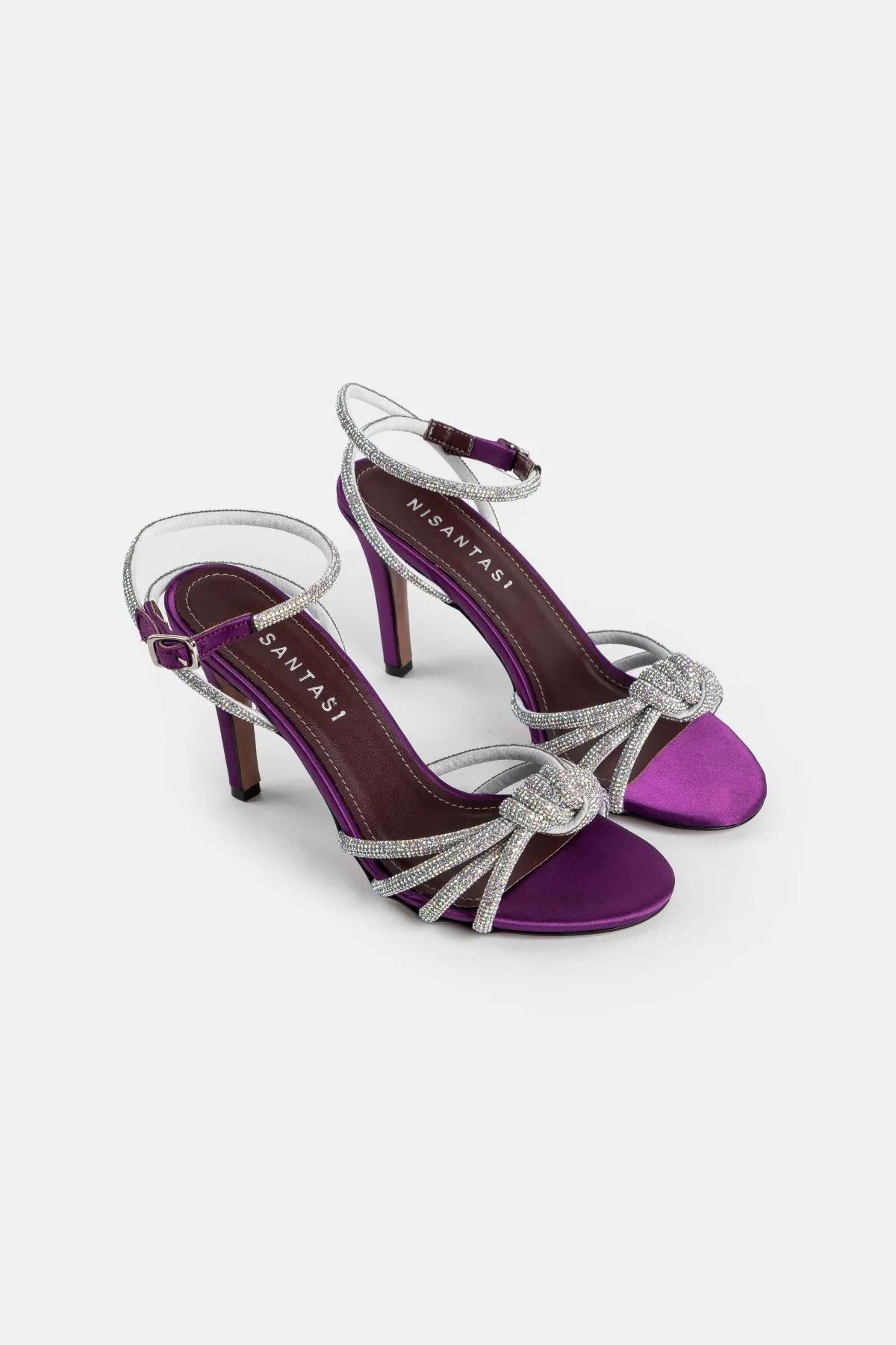 

2022 Luxury Female Sandals Fairy Style Shoes Bow Knot Rhinestone Strap Stiletto Fashion Shining Diamond High Heel Sandals Women