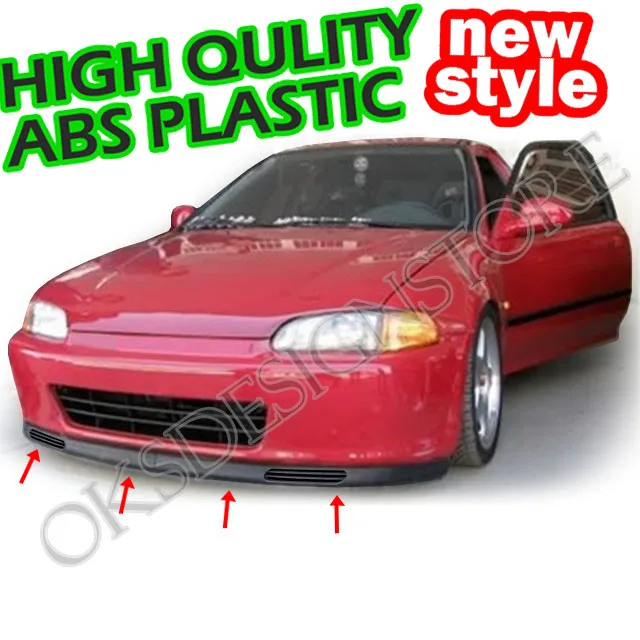 For HONDA Civic EG - Si - NEW Style Front Bumper Diffuser Euro Spoiler Lip Universal