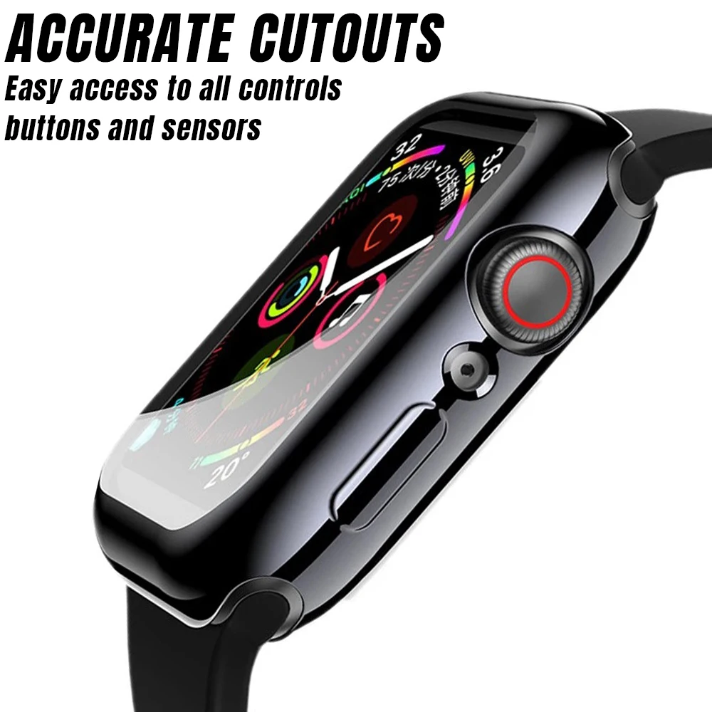 360 Cover for Apple Watch Case 7 6 SE 5 4 3 2 41MM 45MM 42MM 38MM Soft Clear TPU Screen Protector for iWatch 7 654 321 44MM 40MM