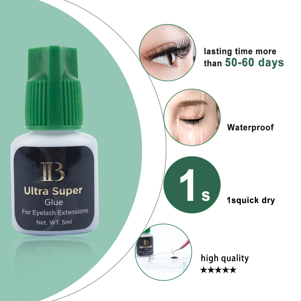 IB Ultra Super Glue For Eyelash Extensions Professional Fast Dry Long Lasting Latex Free Strong Adhesive Lash Glue