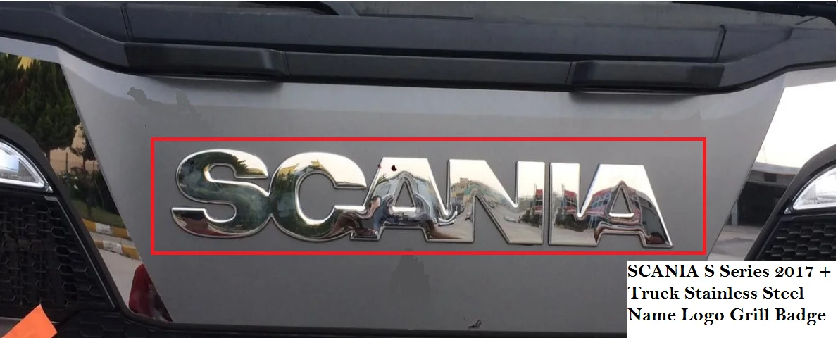 SCANIA \'S\' SERIES 2017Up CHROME NAME BADGE STAINLESS STEEL(M3 BIG Model)