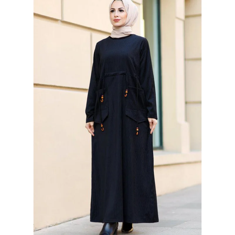 

Velour Dress Muslim Clothing Women's Clothing European Clothes Dress Tunic Robe Femmes 3abaya Moroccan tagine autumn Garment Eid