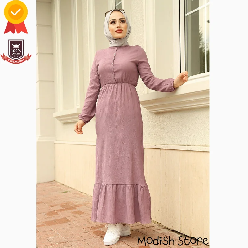 Robe longue à volants pour femmes, tenue de soirée pour Ramadan, Caftan marocain, modeste, boutique turque, nouvelle saison 2021