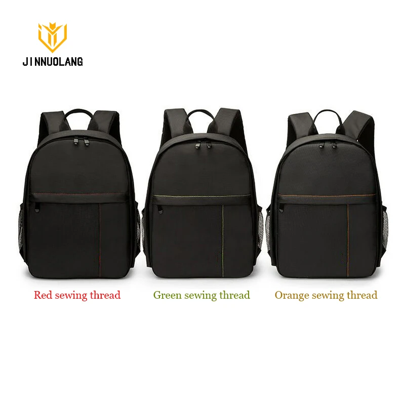 JINNUOLANG New Outdoor Portable Waterproof Scratch-proof Dual Shoulders Backpack Camera Bag Digital DSLR Photo Video Bag M Size