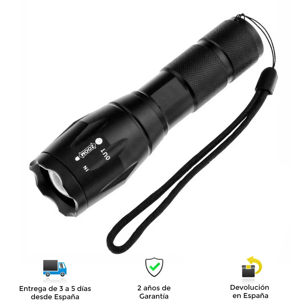 Aluminum Flashlight, powerful, portable, durable, moisture, freezing, hunting, hiking, light, flashlights, camping flashlight, flashlight