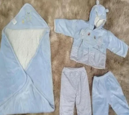 Conjunto Bebê C/blouse 2 Calças Manta Quentinho Lançamento